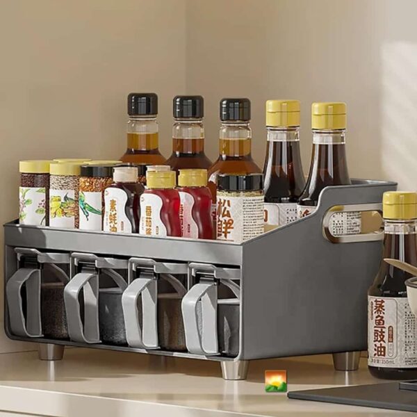 Well-Organized Caddy set with Jars & Spoons
