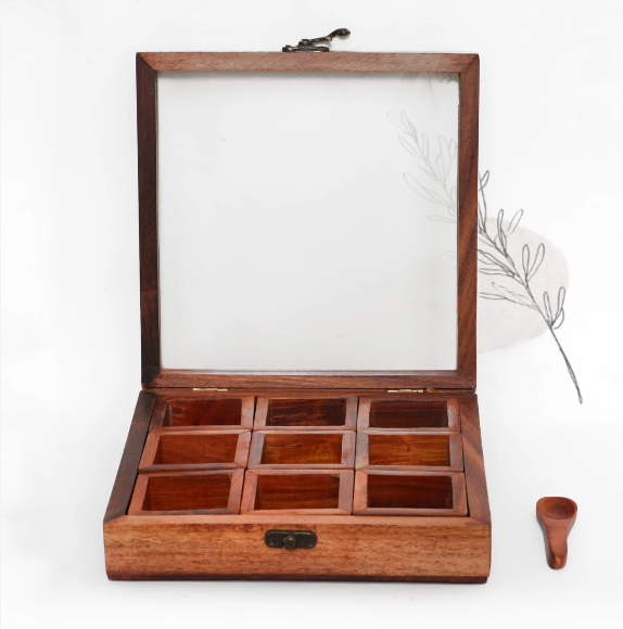 Wooden handcrafted Masala box