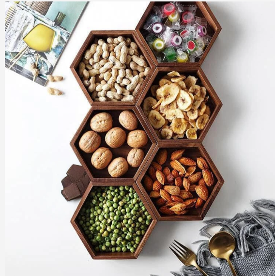 Exclusive Hexagon-shaped Dry Fruits Box Set