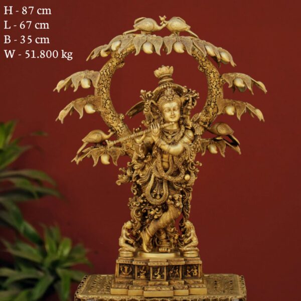 BIG BRASS TREE KRISHNA