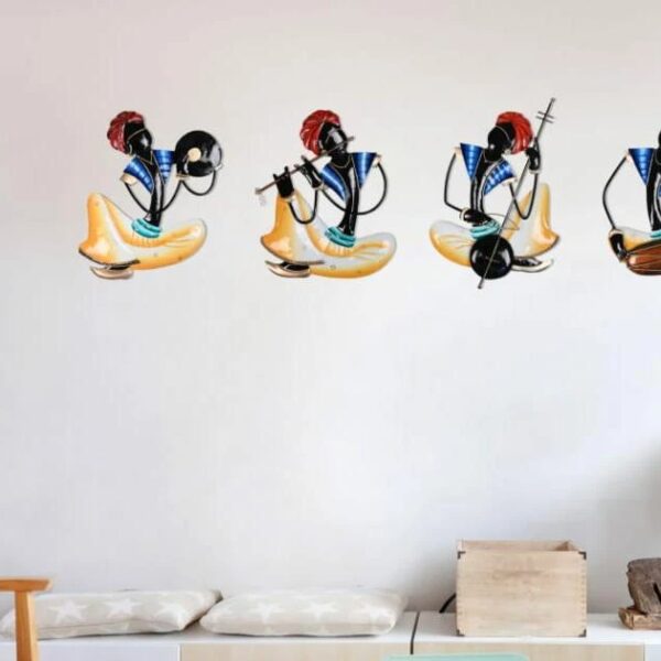 Jacket Musicians wall hanging set of 4