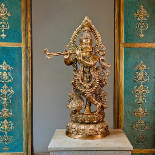 Brass Lord Krishna