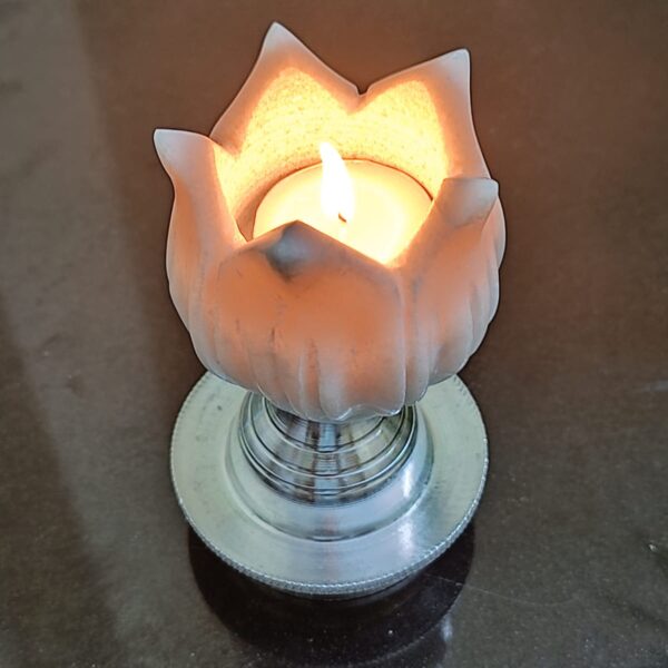 MARBLE CANDLE URLI STAND - 3.5 Inches