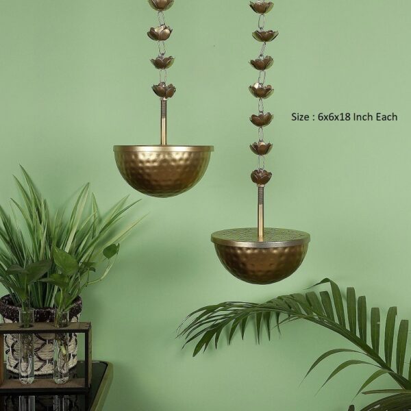 Metal Hanging Urli Set of 2