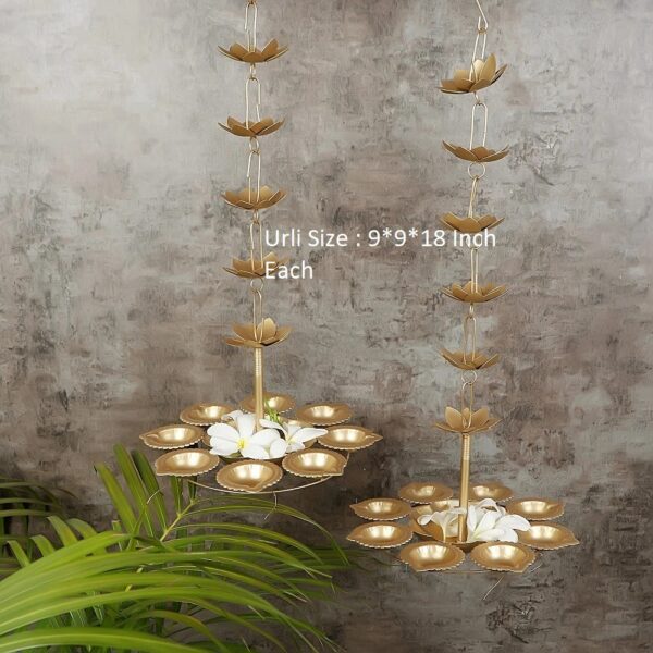 Metal Hanging Urli Set of 2