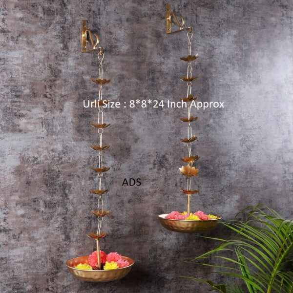 Metal Hanging Urli Set of 2