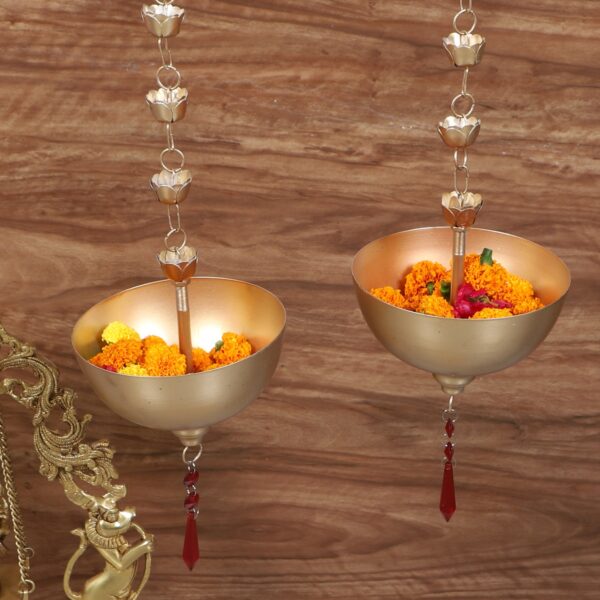 Metal Hanging Urli Set of 2