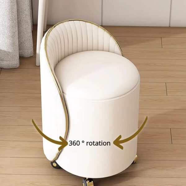 Metal Puff With Back Support & Storage