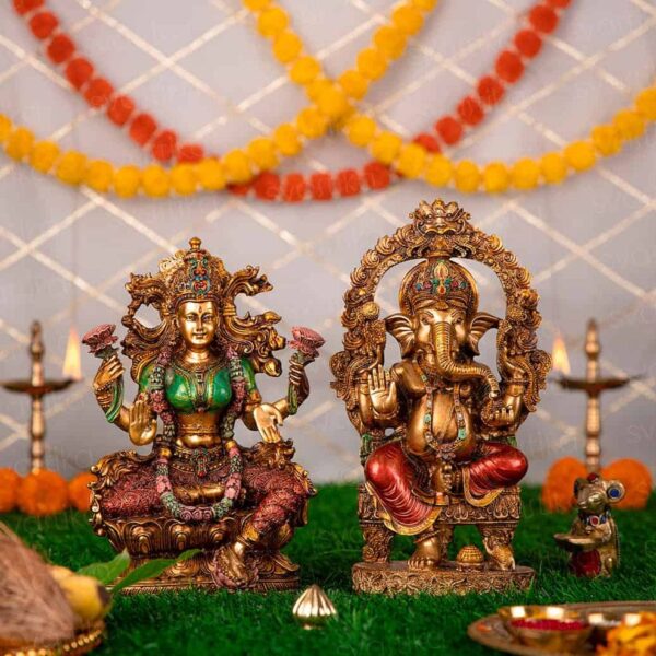 Goddess Lakshmi & Lord Ganesha