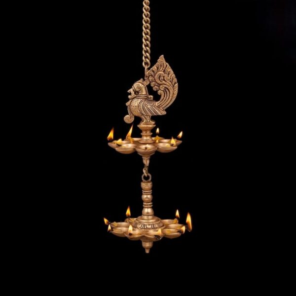 Brass Annam Hanging Oil lamp