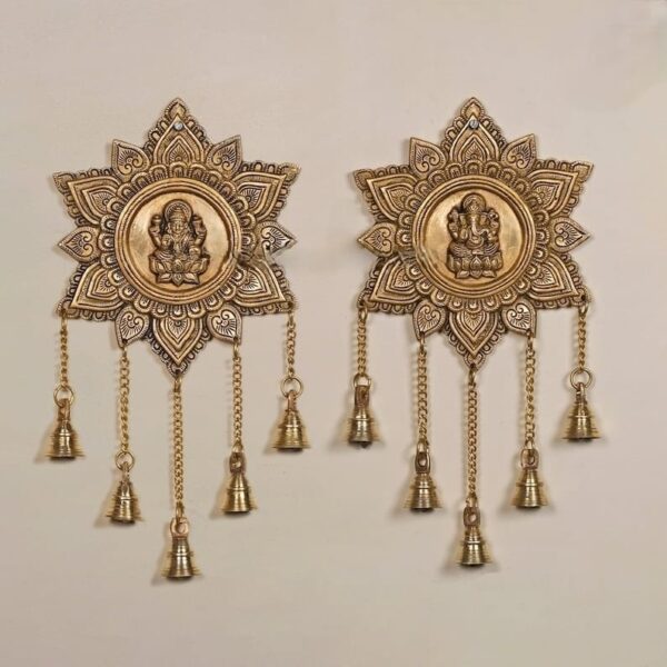 Ganesha - Lakshami wall Hanging with 5 bells