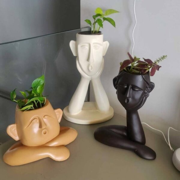 Imported Human Head Shape Flower Vase