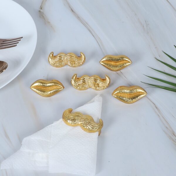 Aluminium Napkin Ring Set of 6 - Design 3