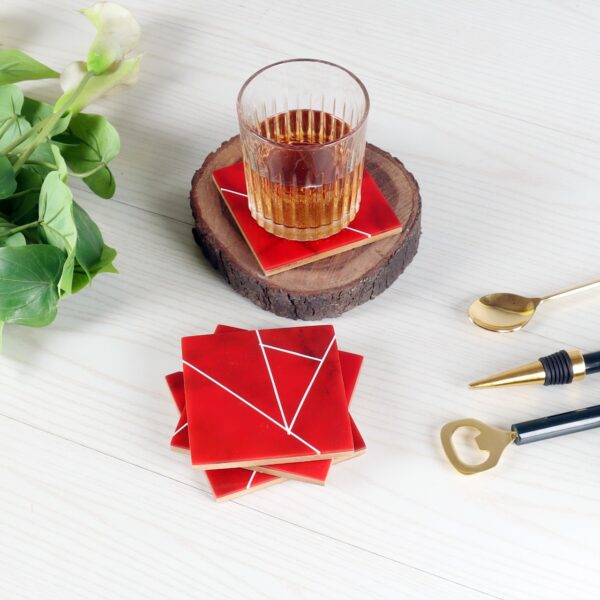 Resin Coaster set of 4 - Design 3