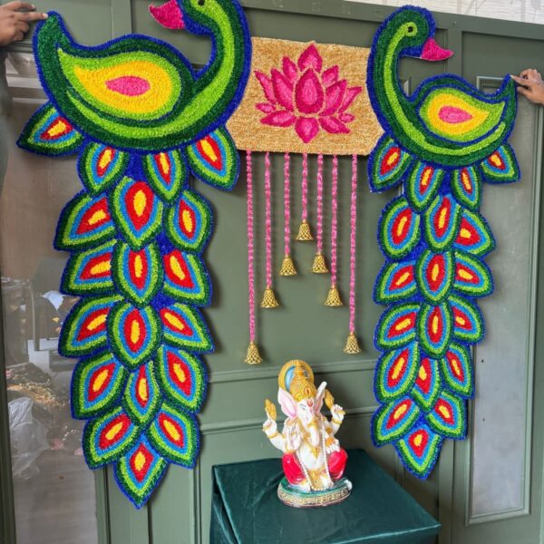 Peacock Feather Backdrop – Perfect for This Ganpati Festival Season