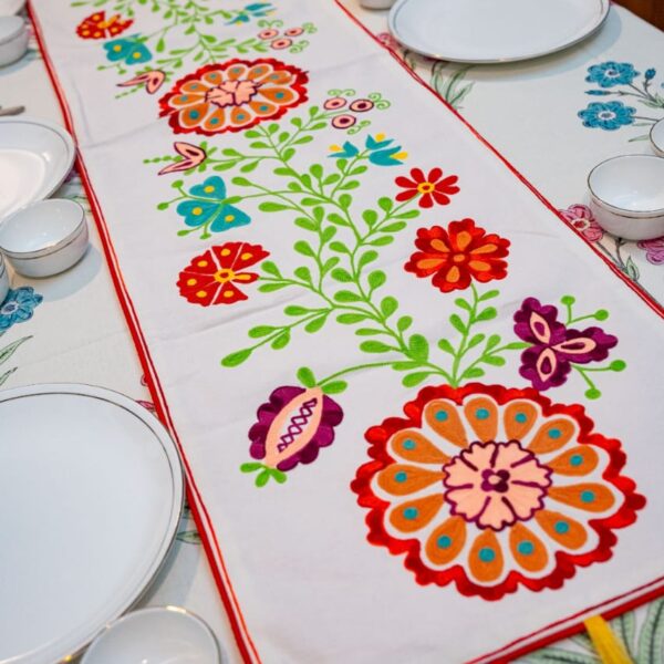 Embroidered Table Runner - Design 6
