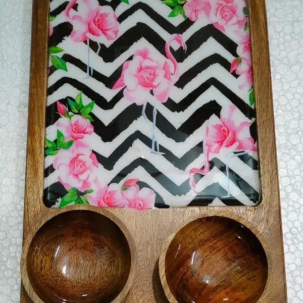 Chip Dip 2 Bowl Platter - Design 7