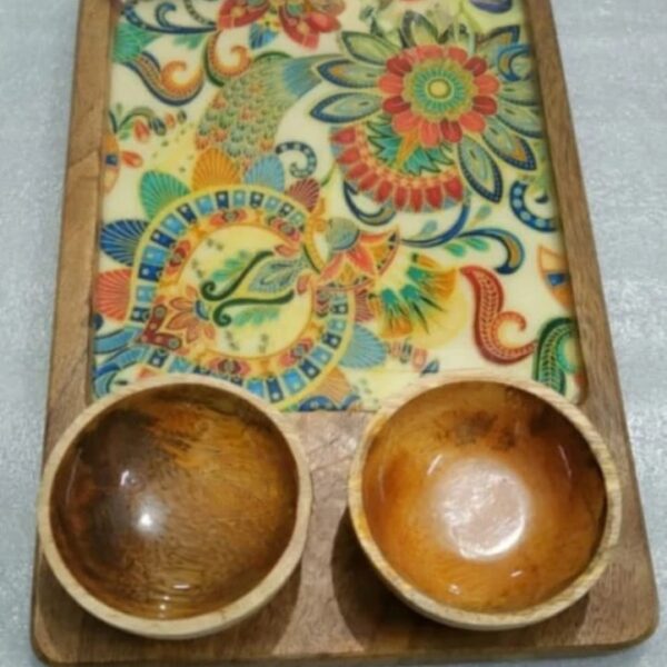 Chip Dip 2 Bowl Platter - Design 6