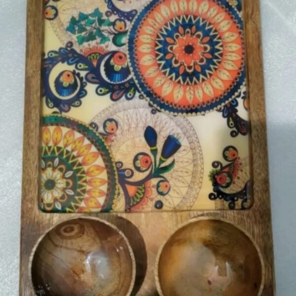 Chip Dip 2 Bowl Platter - Design 5