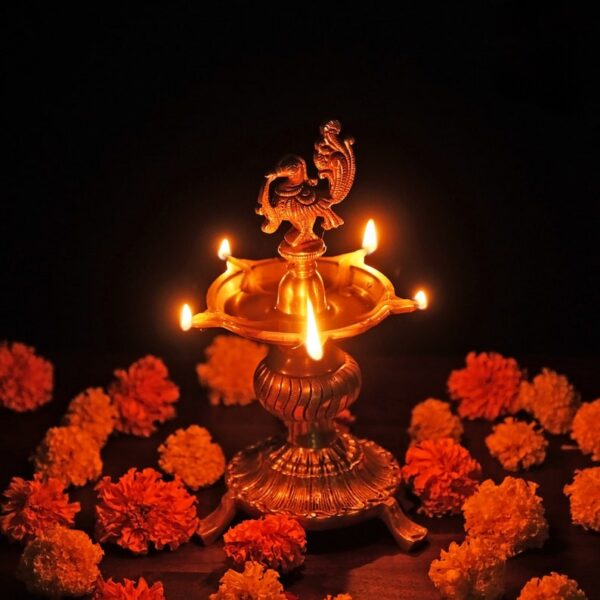Brass Annam Deepam with 5 wicks