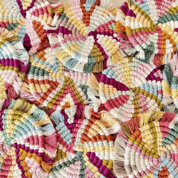 Macrame Multicolored coaster