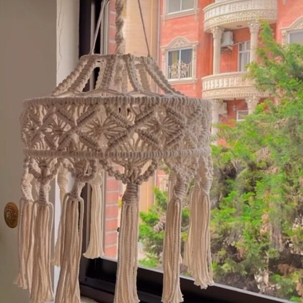 Macrame Chandelier 14"