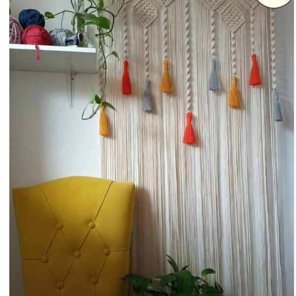 Macrame Curtain cum wall Hanging cum Backdrop