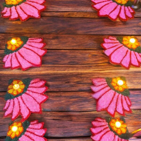 Stair corner Rangoli Mats – Set of 8