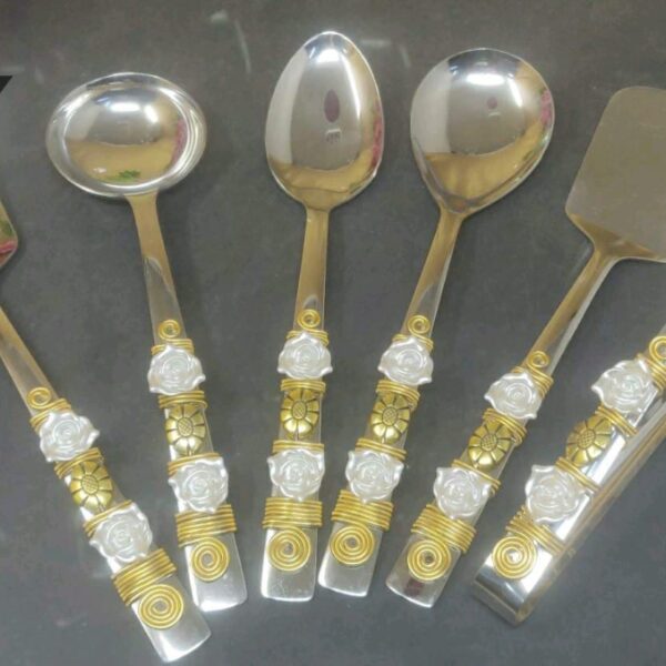 Set of 6 serving spoon - Design 3