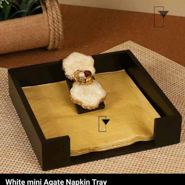 Wooden Fancy Napkin tray - Design 4