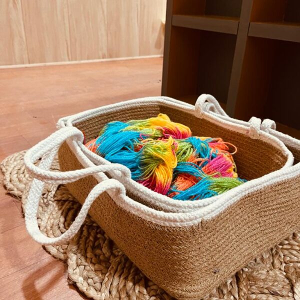 Premium Quality Handmade Cotton Jute Baskets