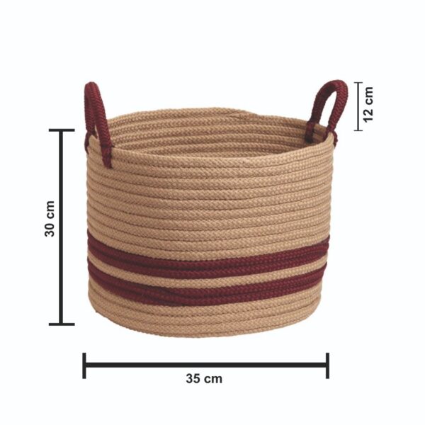 Hot Selling Natural Cotton jute Baskets along with the Handle🧺 - Design 1