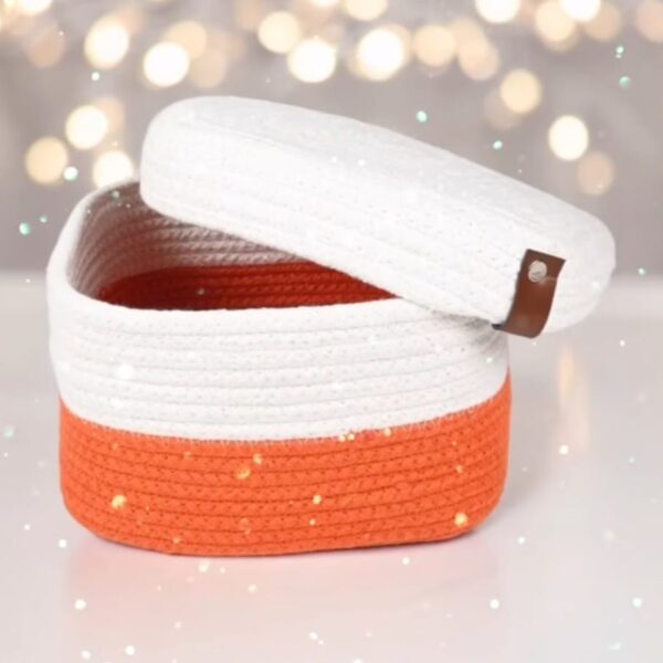 🧚🏼‍♂️Square Shaped Cotton Rope Storage Boxes - Design 3