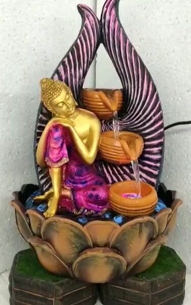 Fountain Red Sitting Buddha