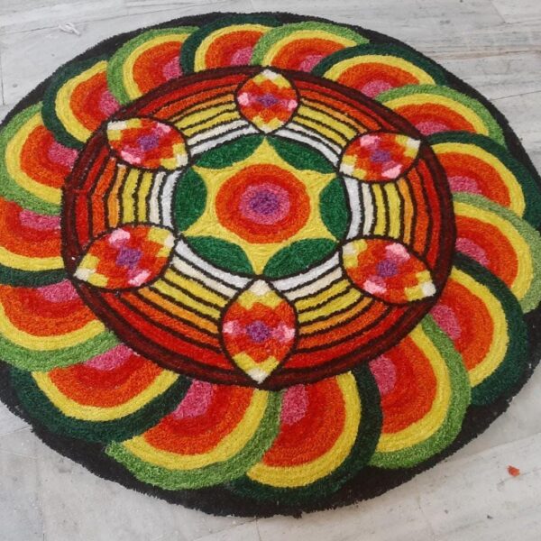 EG Feather Rangoli mats with New Design 2 Feet - Design 9