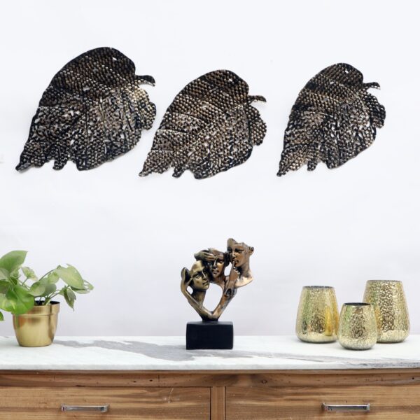 Maple Leaves Etching Wall Decor Set of 3