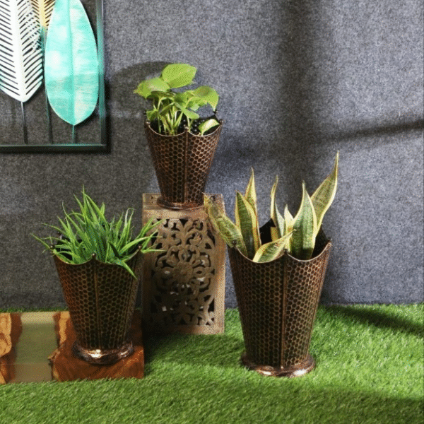 Flower Pot Shape Planter Set of 3 - Design 1