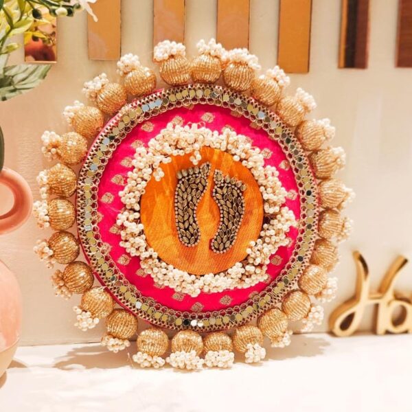 Lakshmi Charan rangoli mat 👣