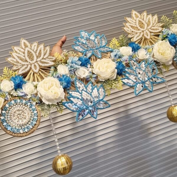 BEAUTIFUL BLUE FLORAL RING TORAN